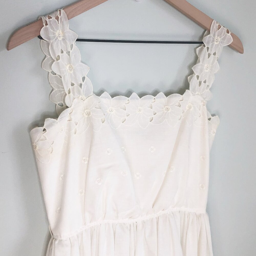 Vintage Union Made Wedding Dress Maxi Cottagecore Regency Boho Coastal 70s 1970s - Picture 7 of 12